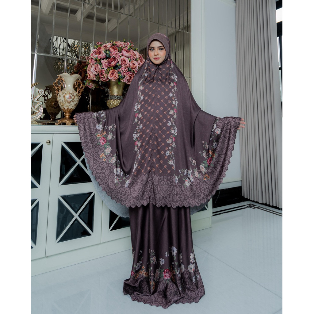 TERMURAH mukena gallery syarifah/mukena silk/mukena dagu bawah/mukena ide
