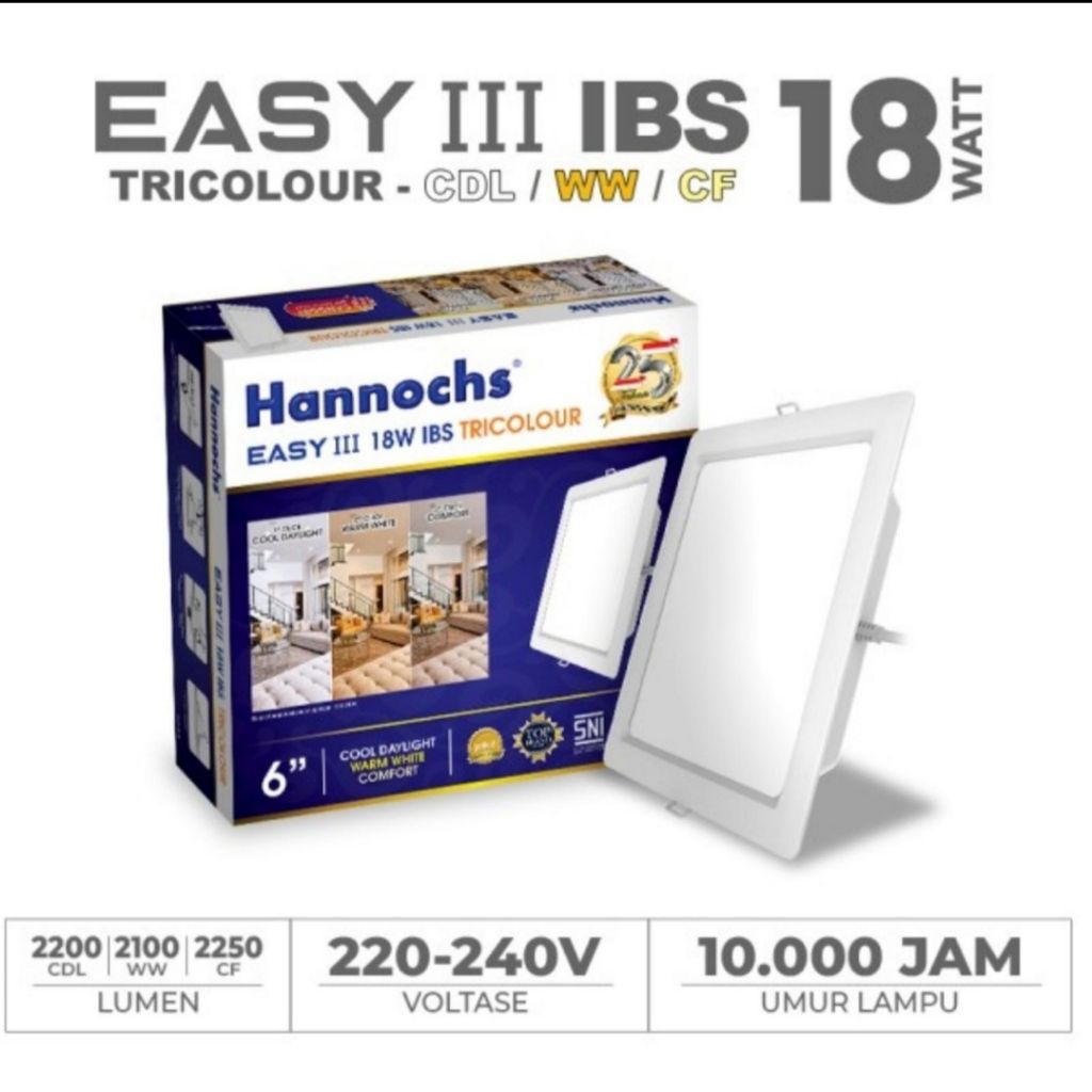 lampu Hannochs EASY III TRICOLOUR 18W BR TRICOLOUR, 25W BR TRICOLOUR, 18W BS TRICOLOUR, 25W BS TRICO