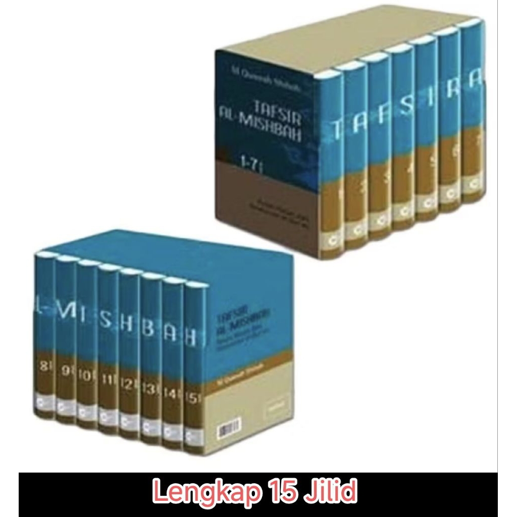 Buku Tafsir Al Misbah Lengkap 15 Jilid Almisbah 15 Buku Original