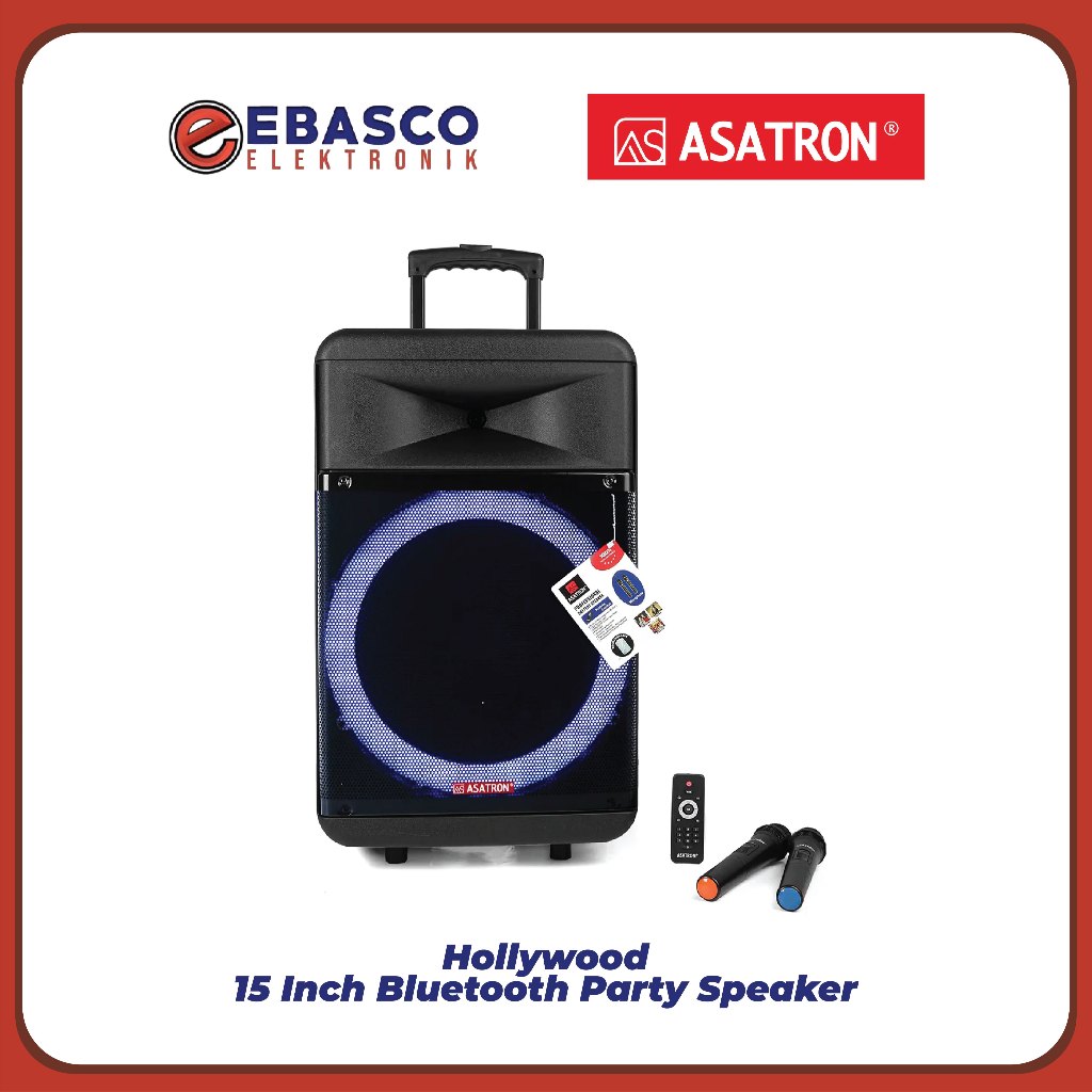 ASATRON Speaker Aktif Hollywood Portable Woofer 15 Inch Garansi Resmi