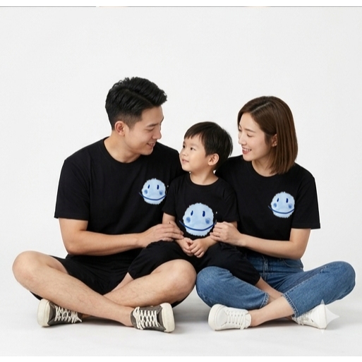 kaos keluarga MOMON cookies family tshirt pasangan couple baju ayah ibu anak kembaran korea simple