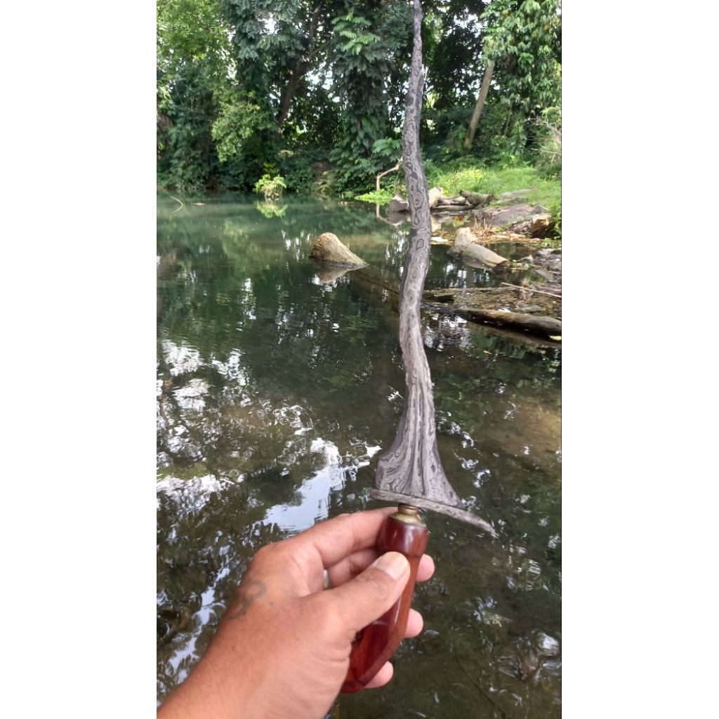 Keris luk 5 majapahit keris dholog luk 5 sepuh full panca pamor tangguh majapahit