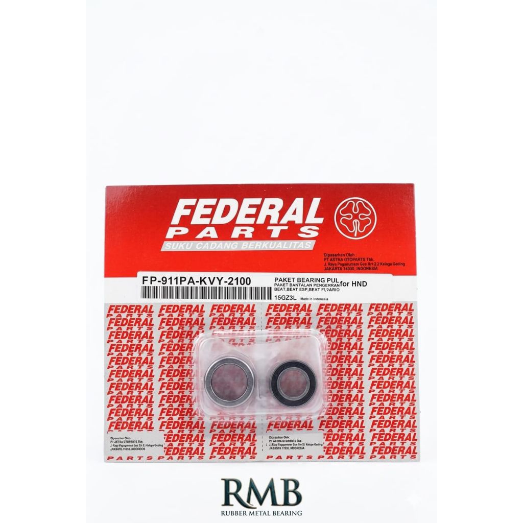 LAHER / BEARING PULI SET BEAT, BEAT FI, BEAT ESP, VARIO 110 DLL FEDERAL ORIGINAL