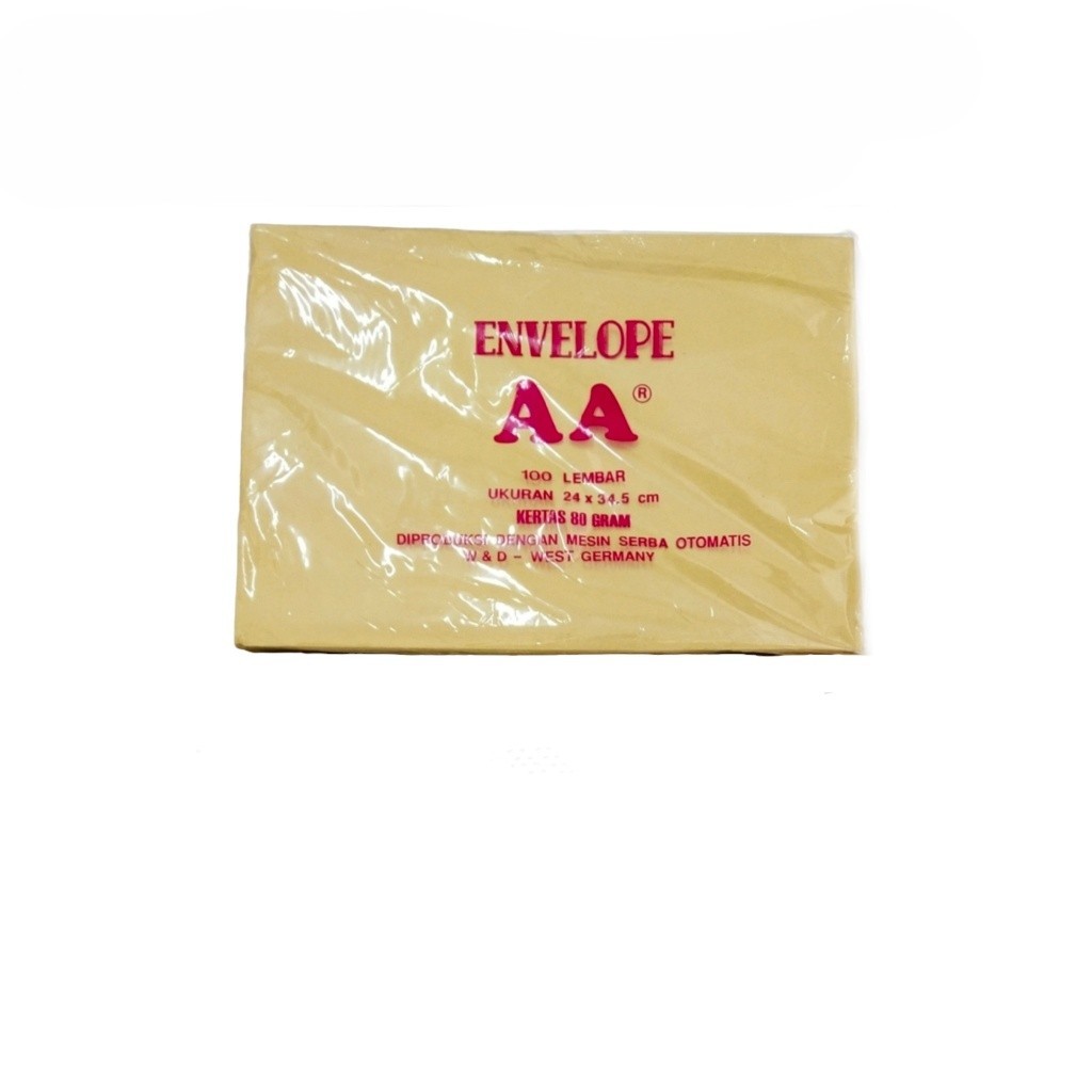 *1 Bungkus* Amplop Coklat Folio AA 24cm x34,5cm / Amplop Casing / Amplop Kesing Folio / Amplop Lamar