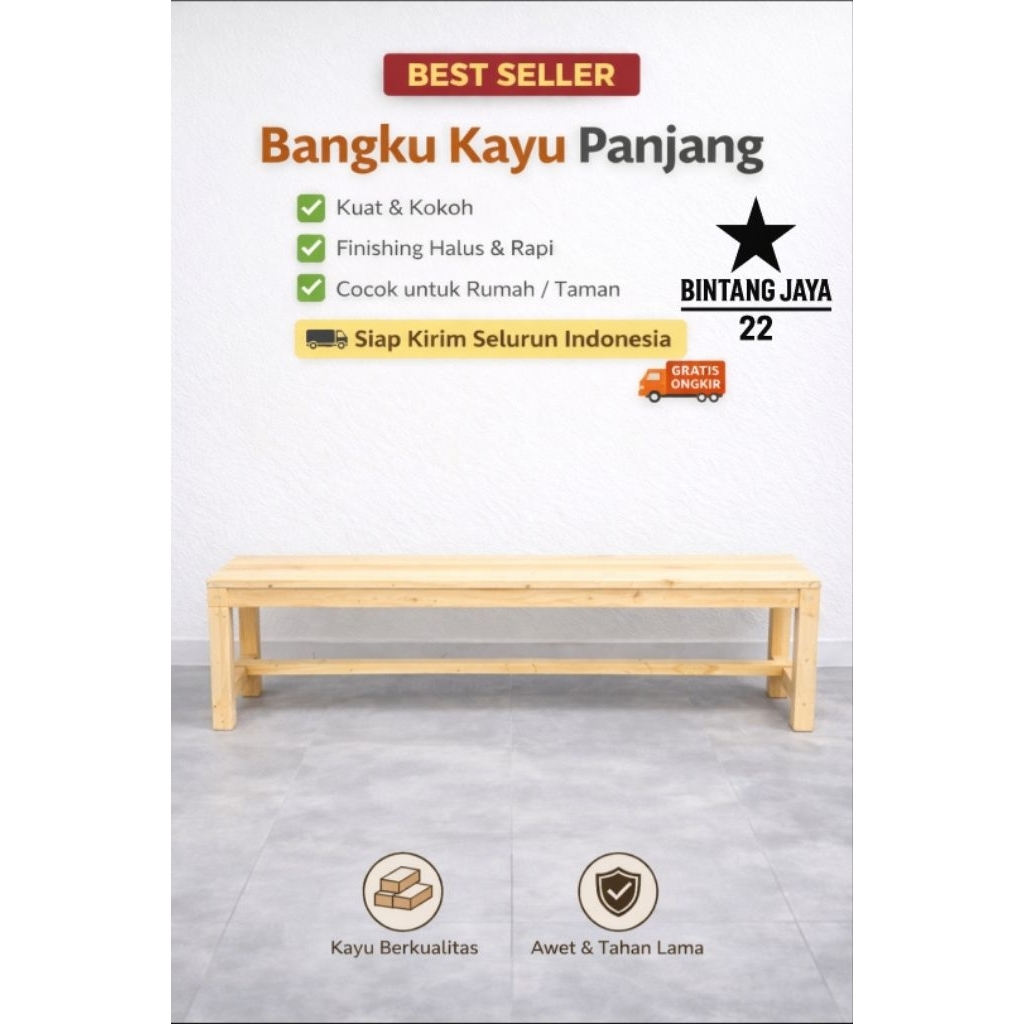 Kursi Teras Minimalis Kayu Kursi Santai Kursi Bangku Kayu Panjang Murah