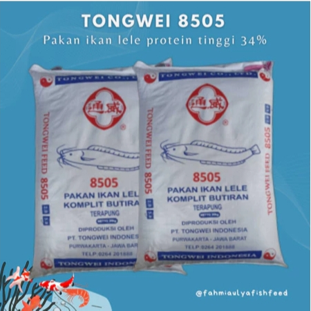 265 TONGWEI 8505 -2 -3 PAKAN IKAN LELE TINGGI PROTEIN 34% (PAKET 30KG)