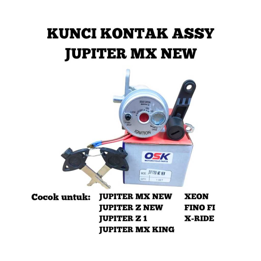 KUNCI KONTAK SET / KEY SET PLUS JOK MOTOR JUPITER MX NEW/JUPITER Z NEW/Z 1 ONE/MX KING/XEON/FINO F1/