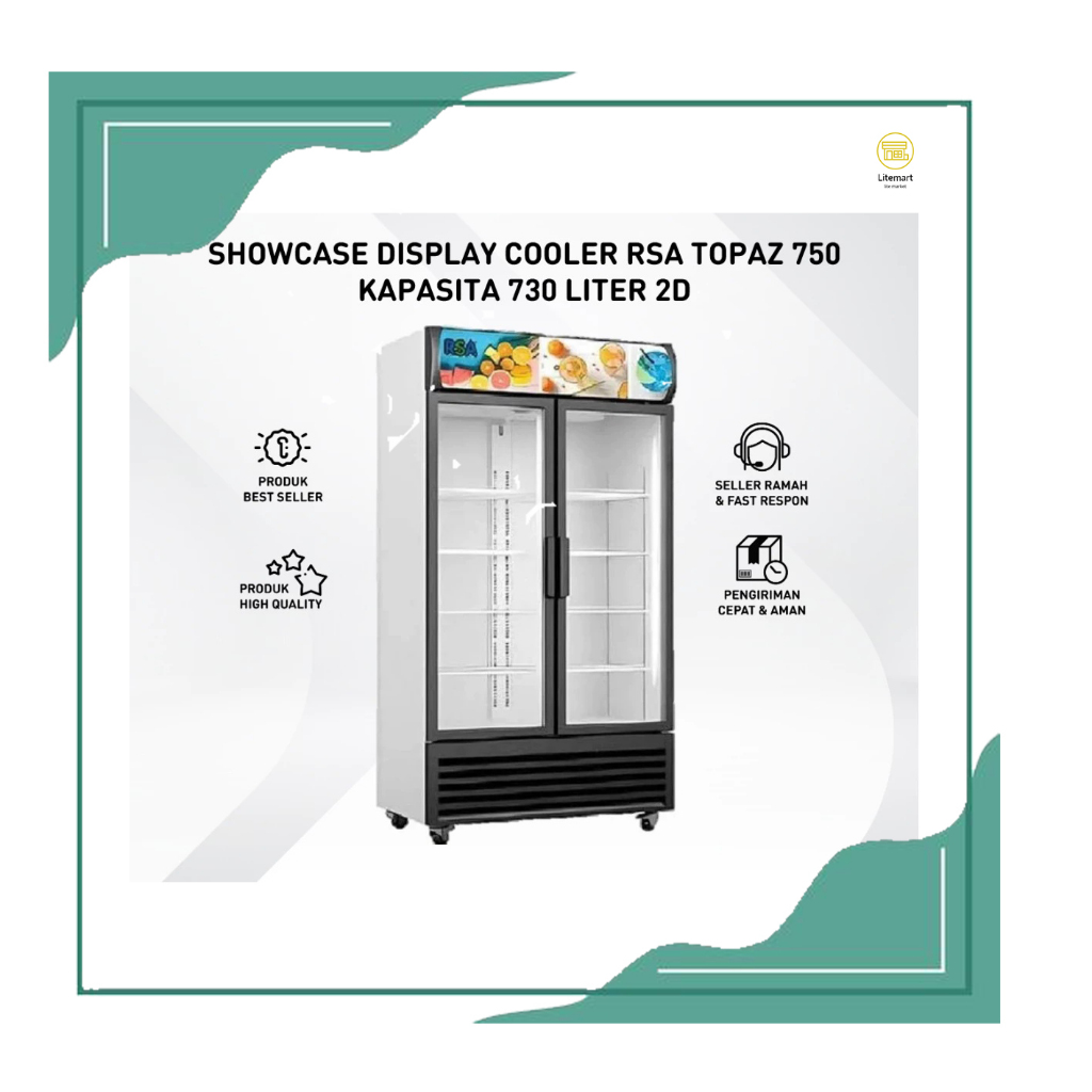 RSA SHOWCASE 2 PINTU TOPAZ-750