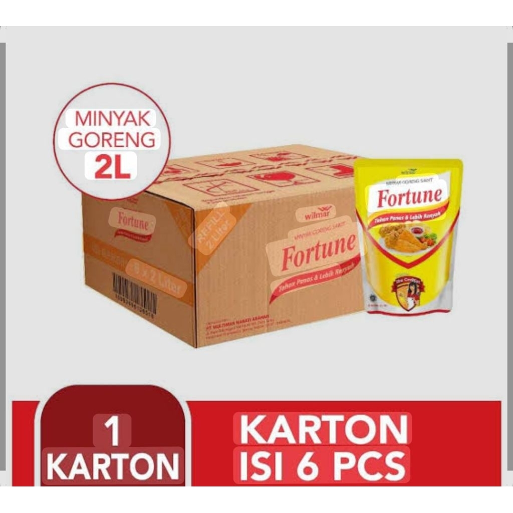 MINYAK FORTUNE 1 DUS ISI 6 PCS 2 LITER