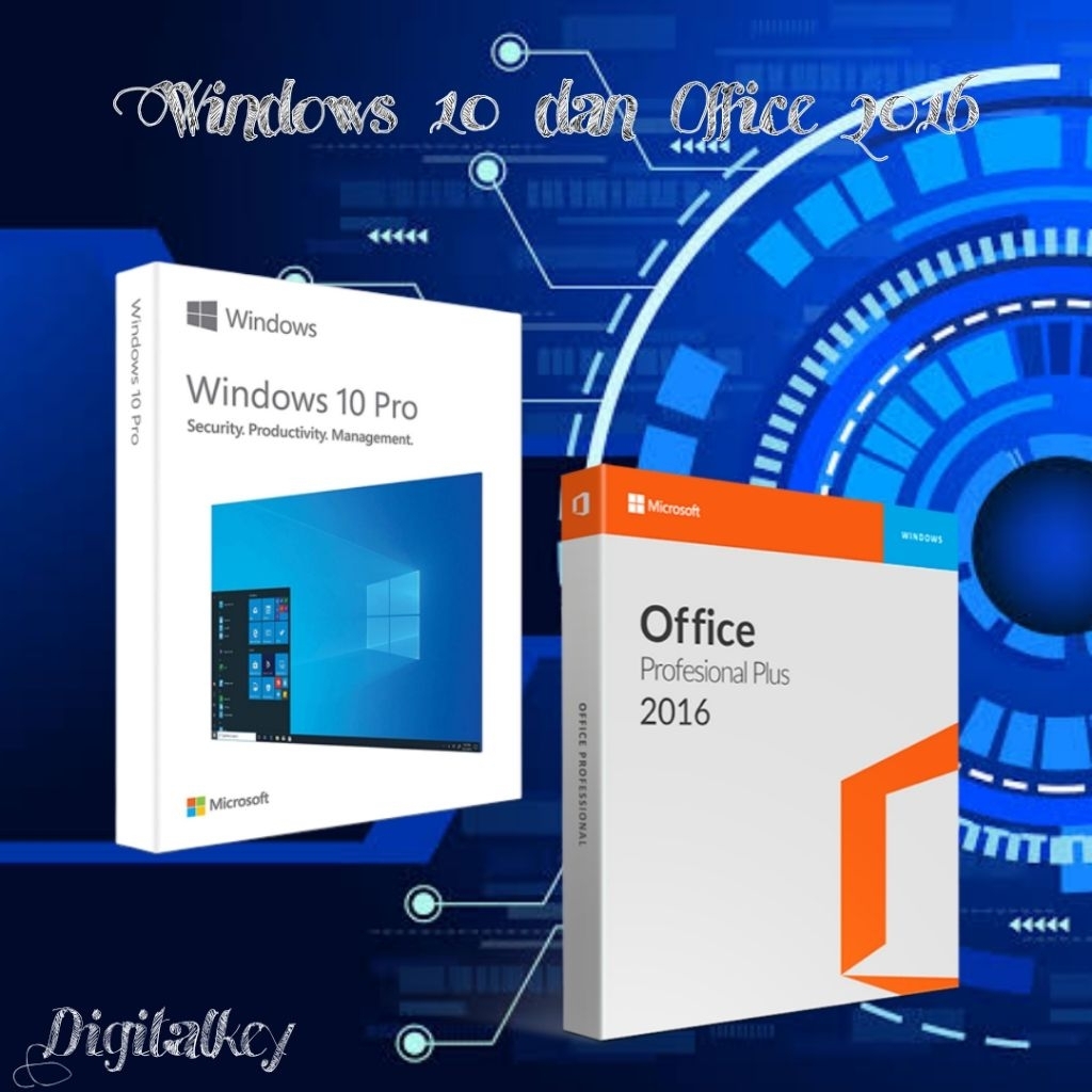 Windows 10 Pro dan Office 2016 Lisensi SN asli untuk 32/64 bit original Lifetime
