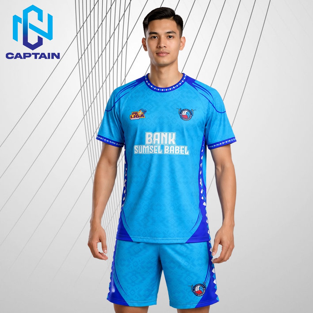 Kaos Jersey Voli Bank Sumsel Babel Proliga Pria 2026/Jersey Voli Dry Fit Olahraga