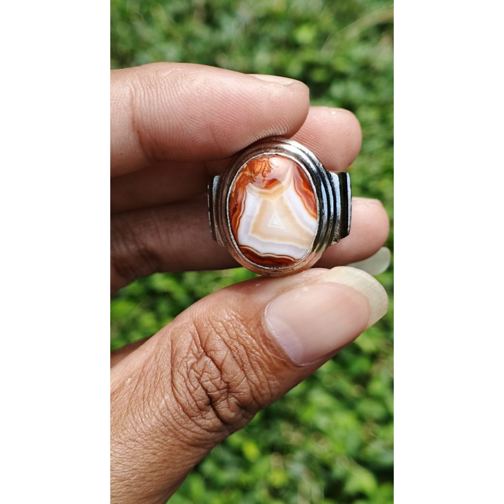 batu akik motif kantong Semar antik