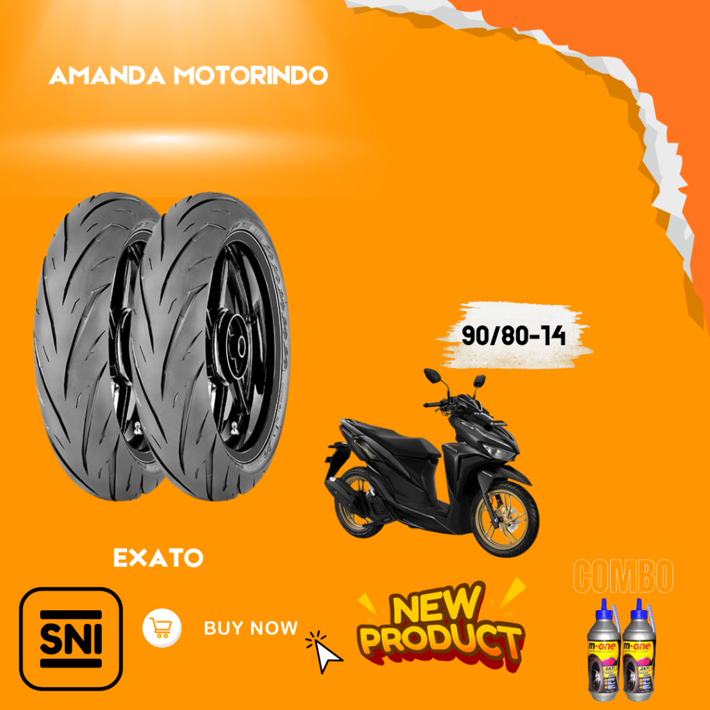 (READY STOCK COD) IRC 90/80-14 EXATO MATIC FREE PENTIL TUBELESS