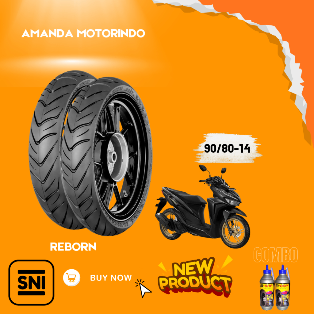 [READY COD] SNI Ban IRC REBORN TUBELESS 90/80-14 Ban Motor VARIO 150, BEAT 125, MIO, VARIO OLD, SPIN