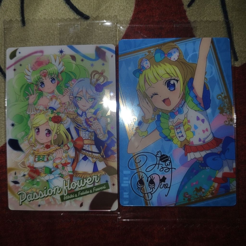 Aikatsu X Pripara Wafer Card Jepang Mirei Hibiki Fuwari Falulu