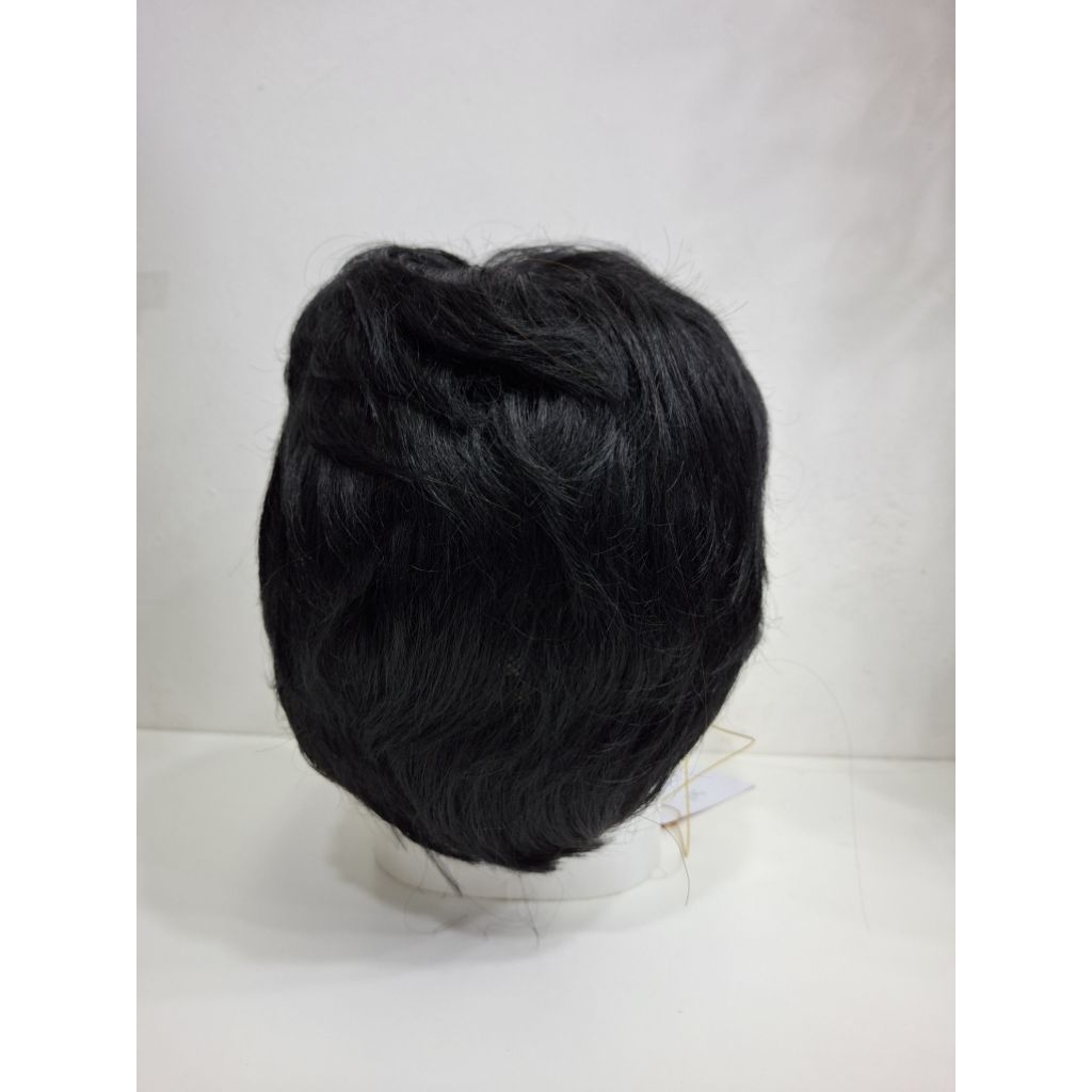 wig cowok pendek hitam
