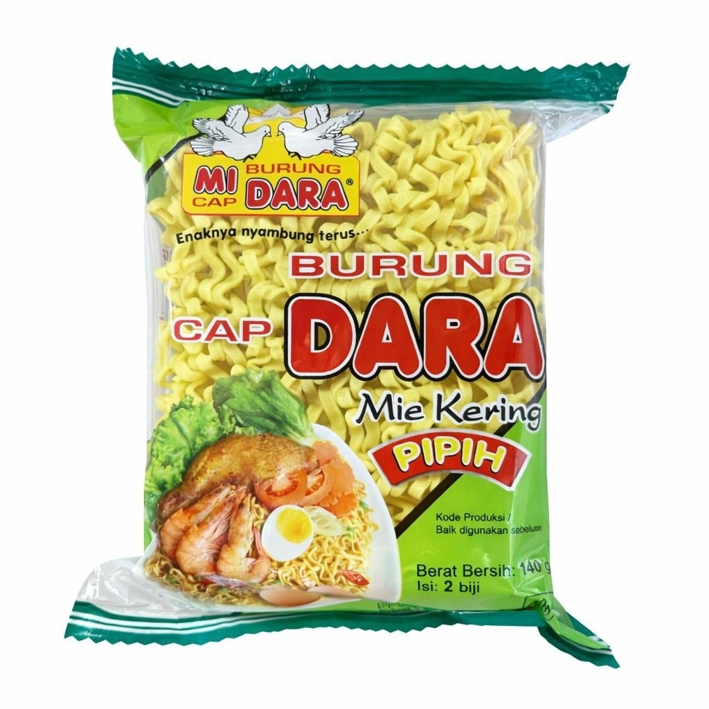 Mie Burung Dara Pipih