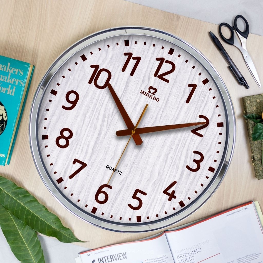 Jam dinding mirado MQ 8867 Besar Murah Elegan