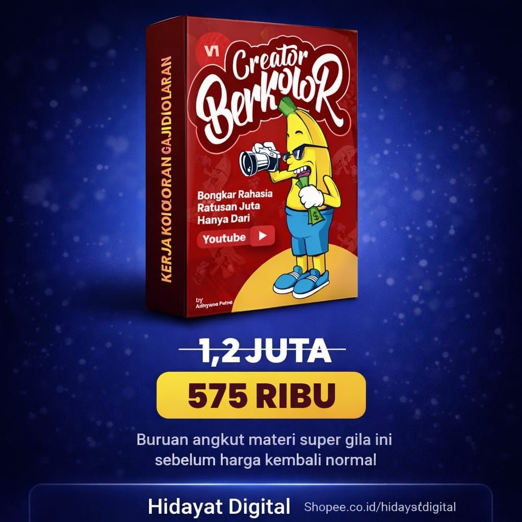 SUPER LENGKAP CREATOR BERKOLOR NGEYOUTUBE MONETIZE KONTEN KREATOR DIGITAL MARKETING PELUANG USAHA ON
