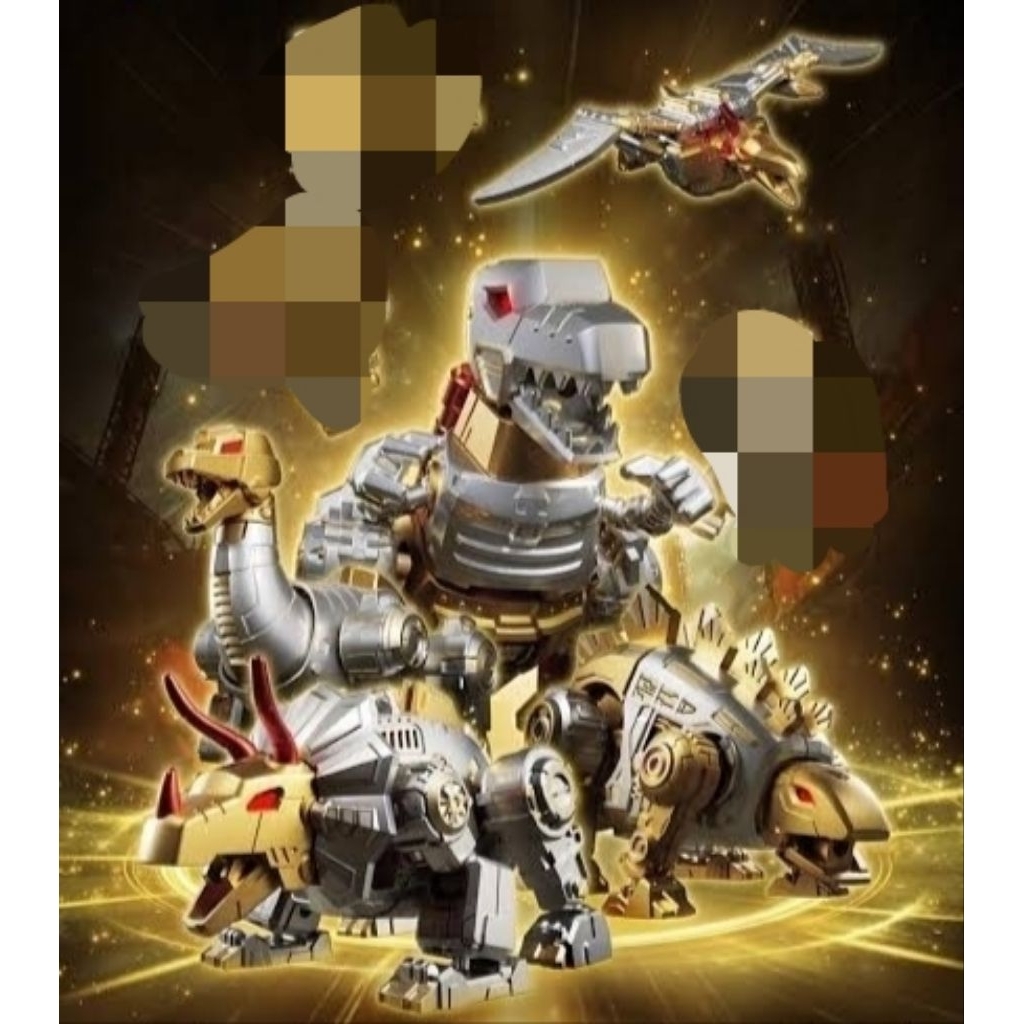 set 5 dinobot + efek - Transformers 2026 x yearly version dinobot desertion