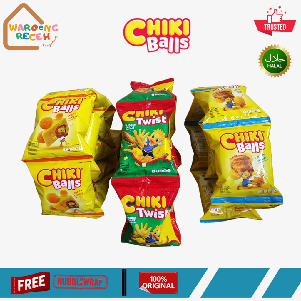 Chiki Balls Rasa Keju Kaldu Ayam Twist Jagung Bakar 1 Renceng isi 10 Pcs @16 Gr