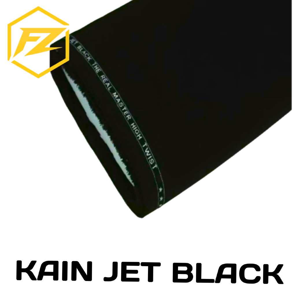 KAIN JETBLACK HIGH TWIST STARLET kualitas terbaik Kain bahan celana rok jas blazer premium