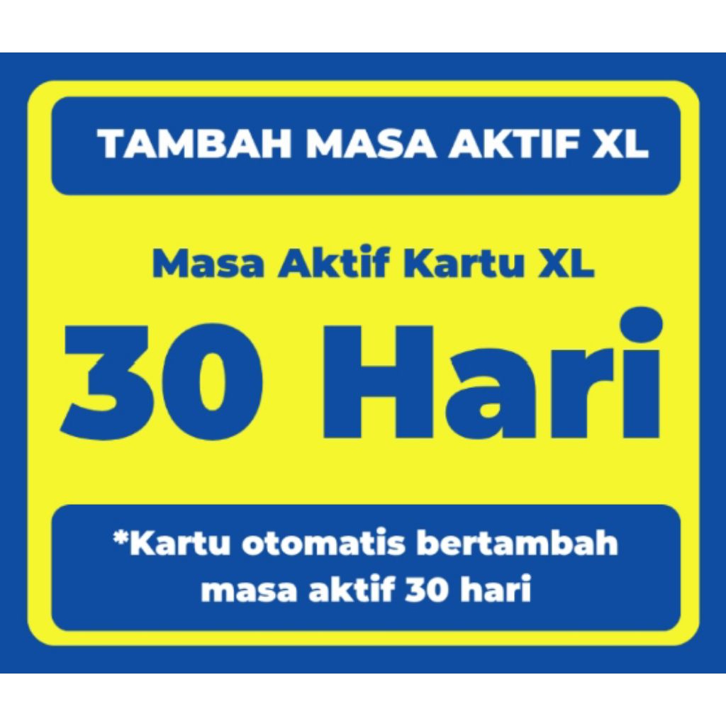 Perpanjangan Masa Aktif XL 30 Hari