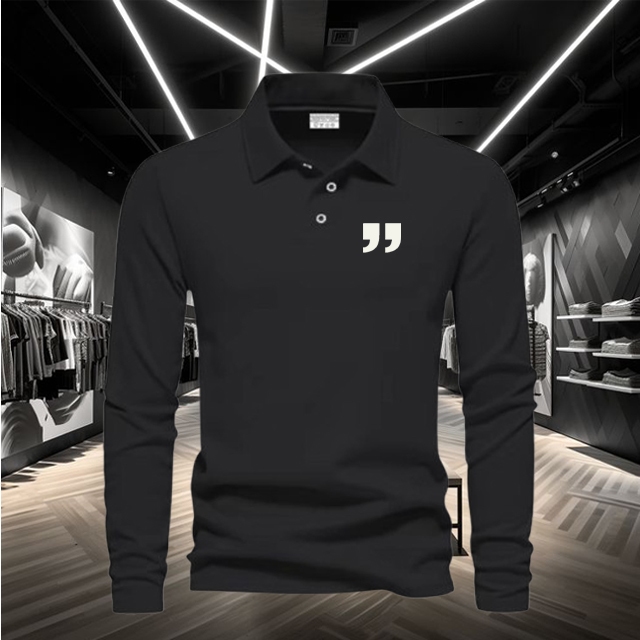 Kaos Pique Kerah Pria Polo Panjang TT Putih Lengan Panjang / Baju Seragam Poloshirt / Kaos Pria Berk