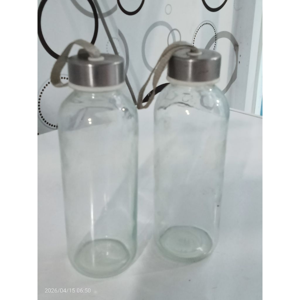 Botol Minum Kaca Bening 420ml
