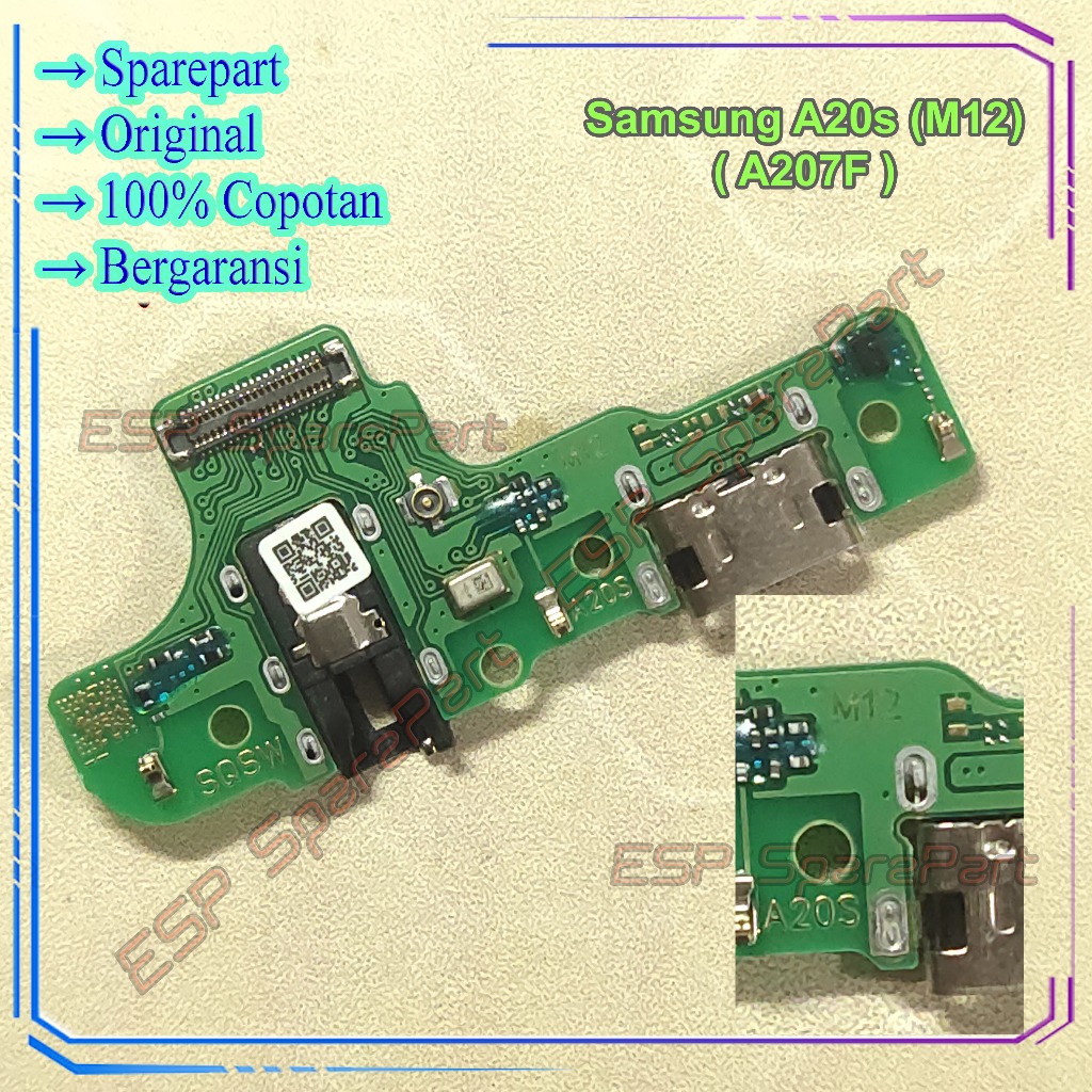 Board Charger Samsung A20s - A207F Papan Konektor Cas / Casan Copotan