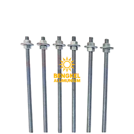 Tierod / Besi As Terot / As Drat Tierod / Aluminium Tierot DIAMETER 8MM PANJANG 1 METER