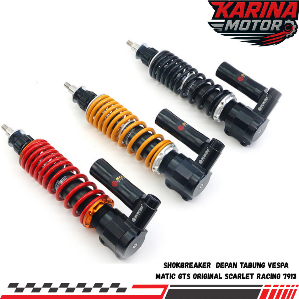 Shockbreaker Depan Vespa Matic GTS Tabung Double Adjuster ORIGINAL SCARLET RACING 7913