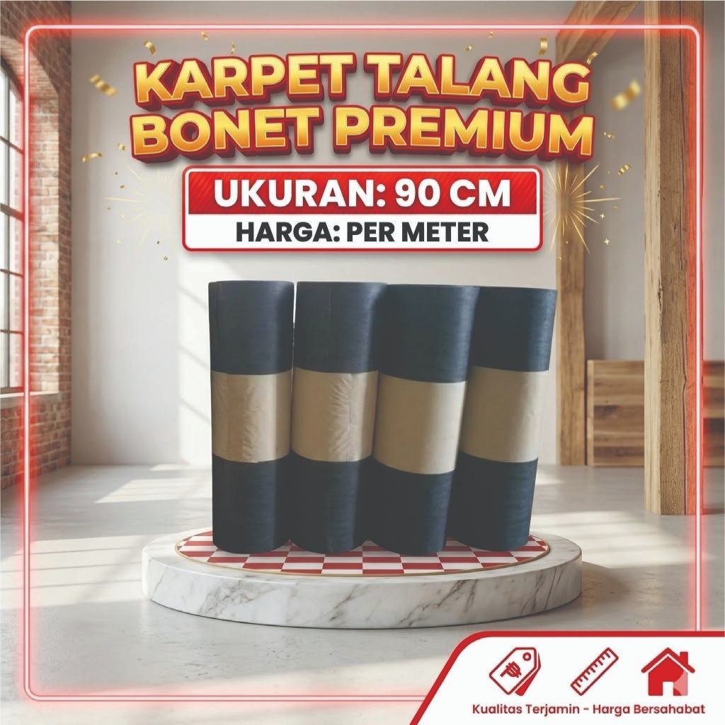 Talang Bonet Hitam – Karpet Talang Air RUMAH Anti Bocor & Tahan Panas - TINGGI 90CM