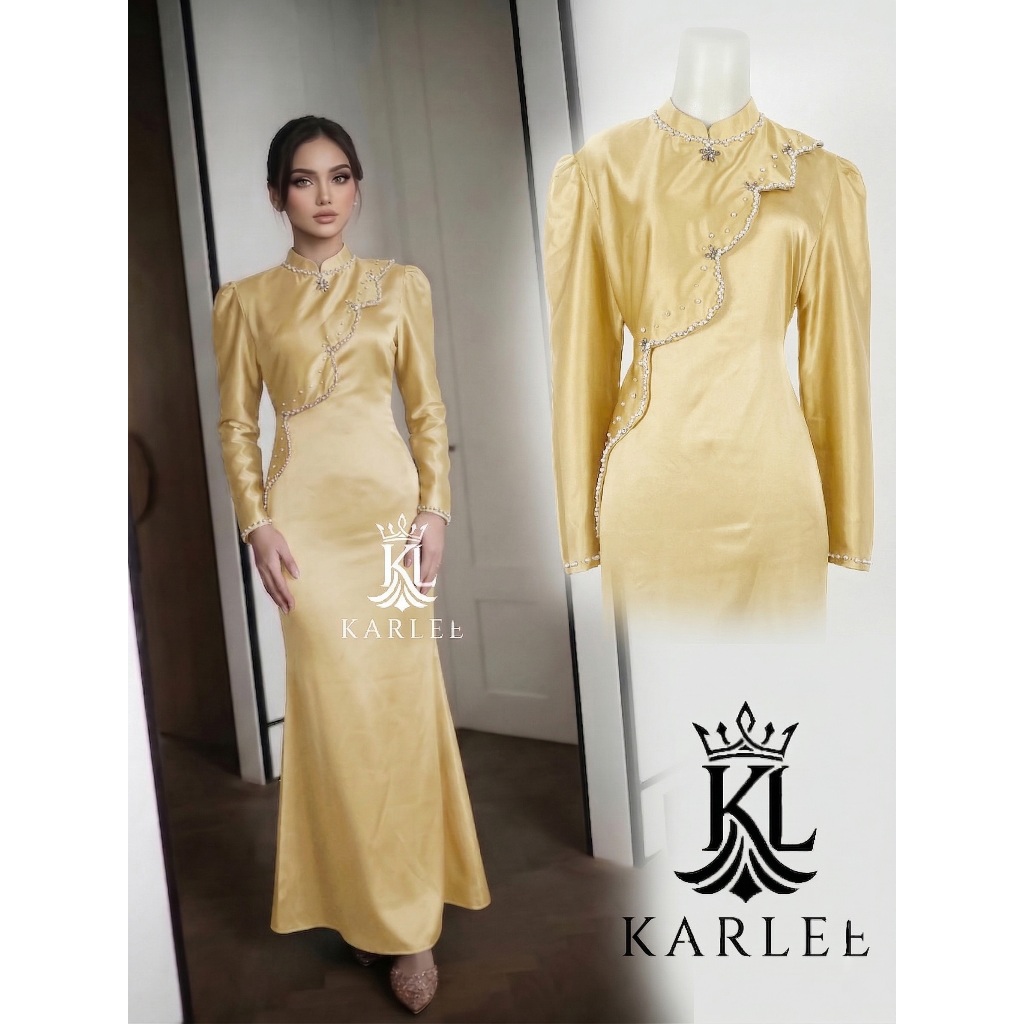 Terbaru Allura Dress Pesta ,Dress Duyung Satin Silk Model Terbaru Baju Wanita Model Simple  Mewah da