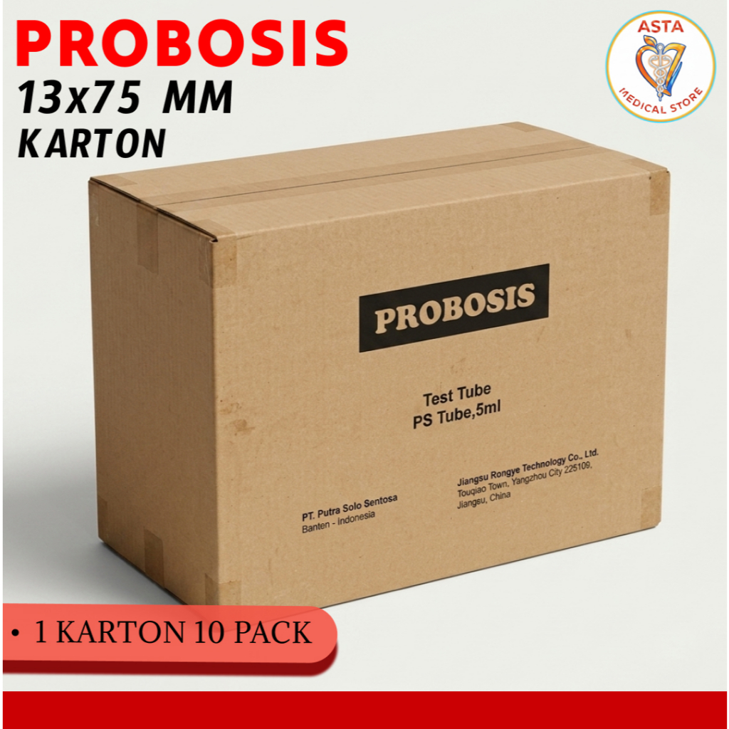 PROBOSIS Tabung Reaksi Plastik / Test Tube / Ps Tube 5 ml 13 x 75 | KARTON