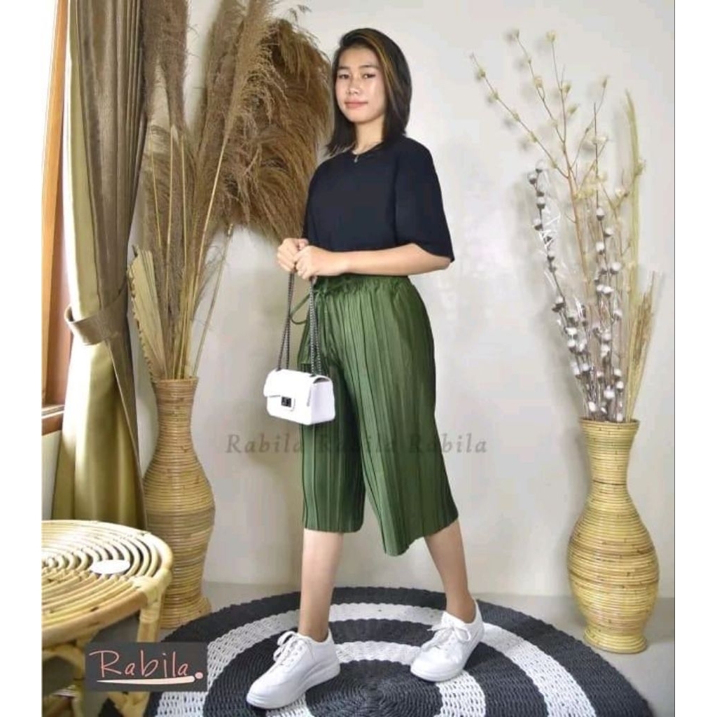Celana kulot prisket 7/8 wanita/celana pendek wanita/celana santai wanita
