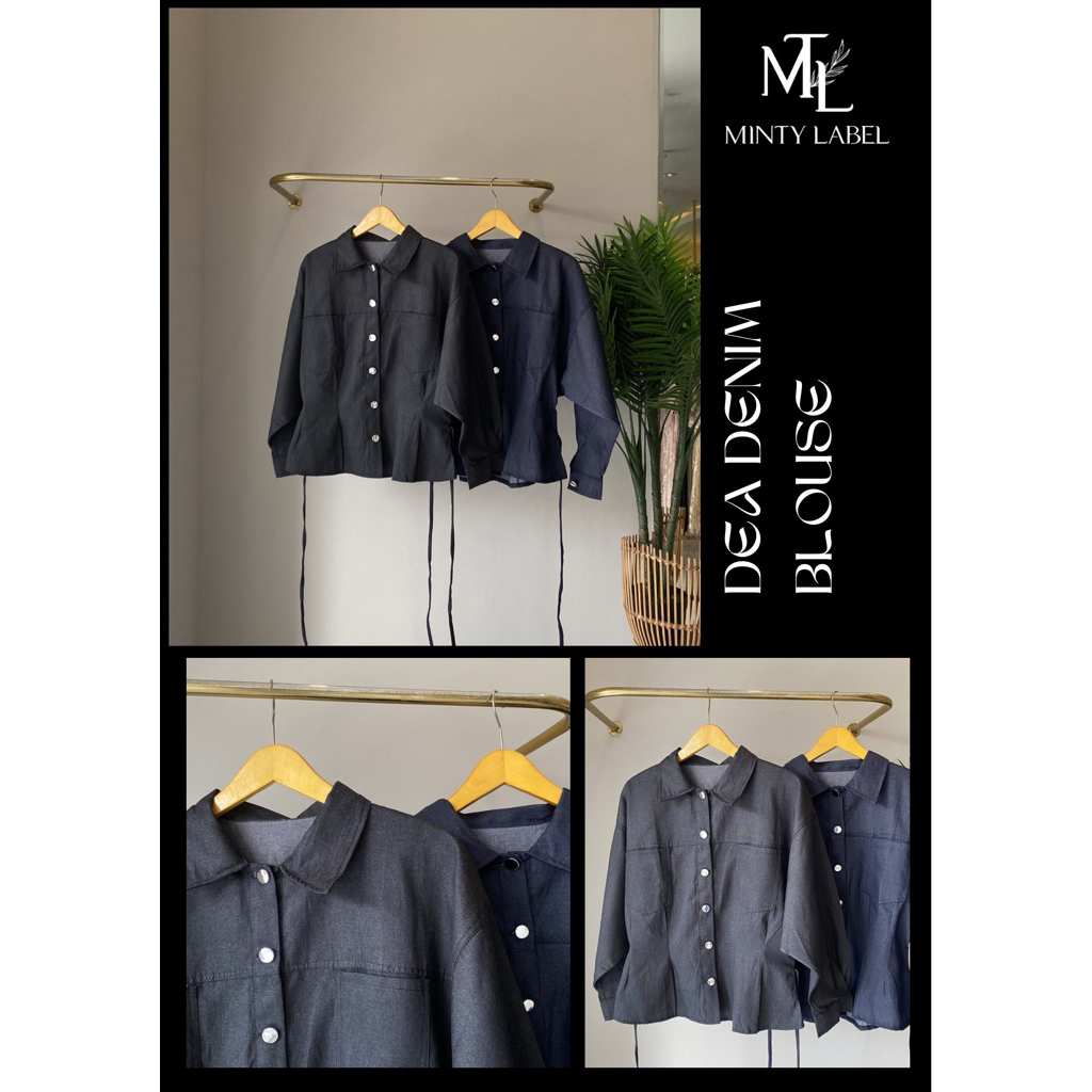 Dea Denim Blouse / Baju wanita / Atasan wanita