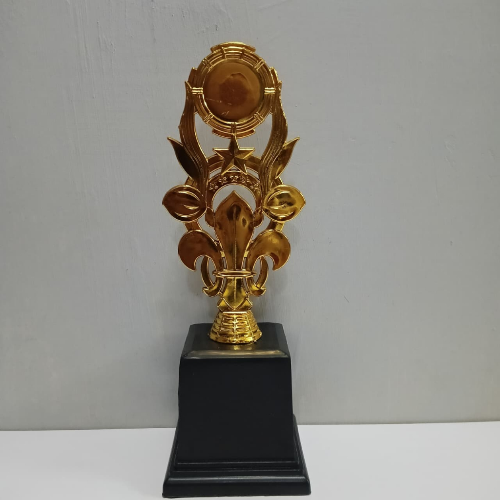 PIALA SATUAN MURAH PIALA LOMBA PRAMUKA/JAMBORE TINGGI 30 CM TATAKAN HITAM