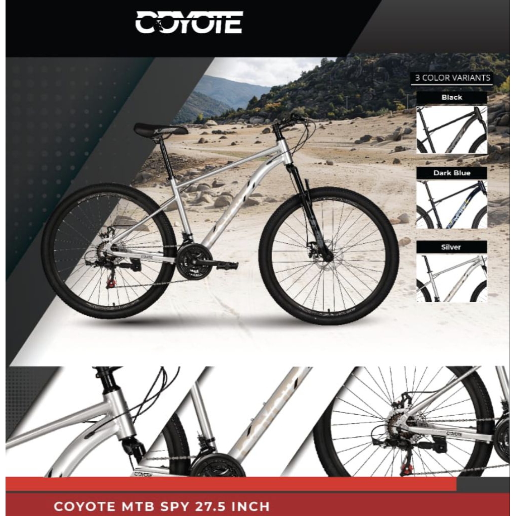 SEPEDA GUNUNG MTB 20 24 26 27.5 INCH ELEMENT COYOTE SPY /  COYOTE SPY BLZ FRAME ALLOY