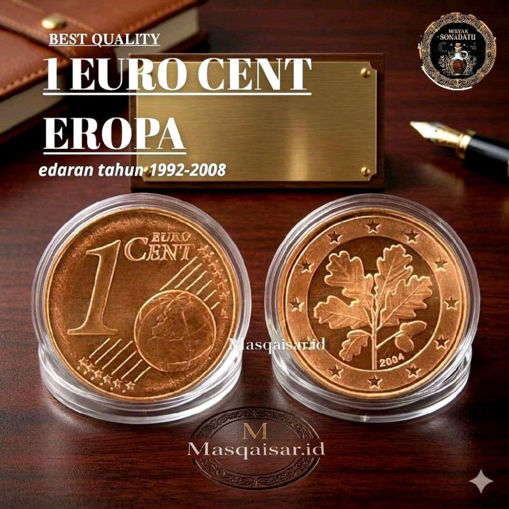 Koin 1 Euro Cent Eropa Edaran Tahun 1992-2008 Kualitas Terbaik untuk Kolektor Best Quality