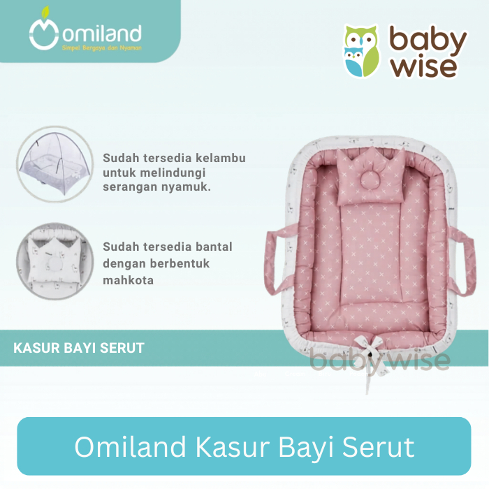 Omiland Kasur Bayi Serut - Kasur Kelambu Bayi Serut Bantal