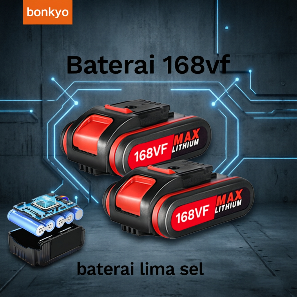 Bonkyo 168VF Baterai dua ganda Mesin bor cordless/Elektrik Drill/ bor listrik/beton besi kayu full s