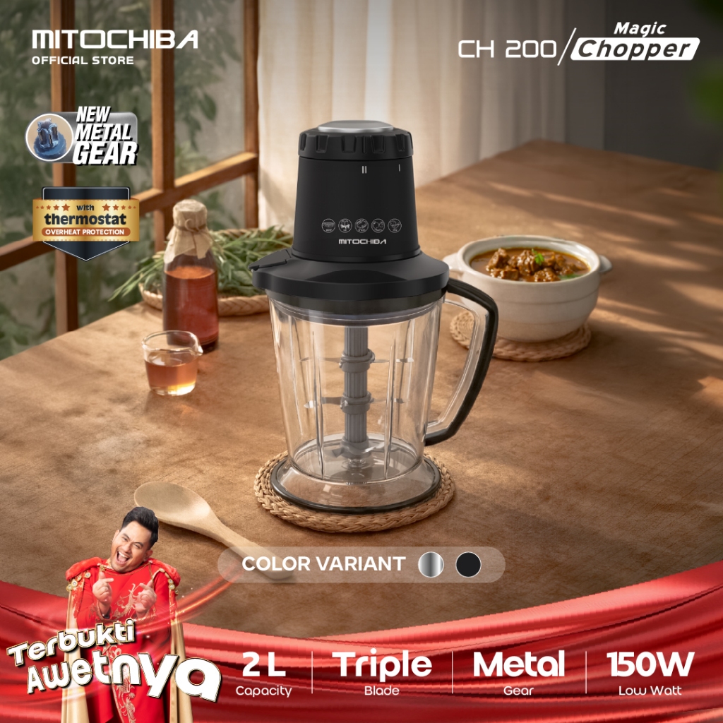 Mitochiba CH200 Food Chopper - Blender Multifungsi Stainless Steel