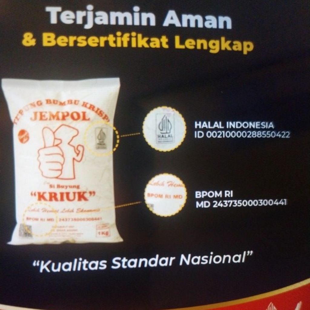Tepung Bumbu Crispy 1kg - Tidak Menyerap Minyak free santan bubuk instan kecil