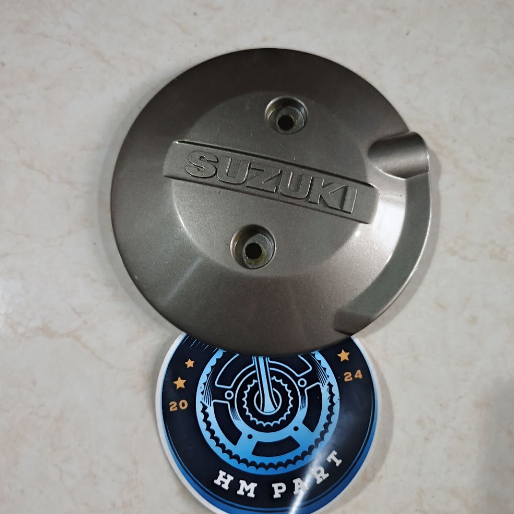 Tutup Mesin Smash (Silver) - Pelindung Cover Tameng Mesin Kopling Suzuki Smash Lama 110 Smash shogun