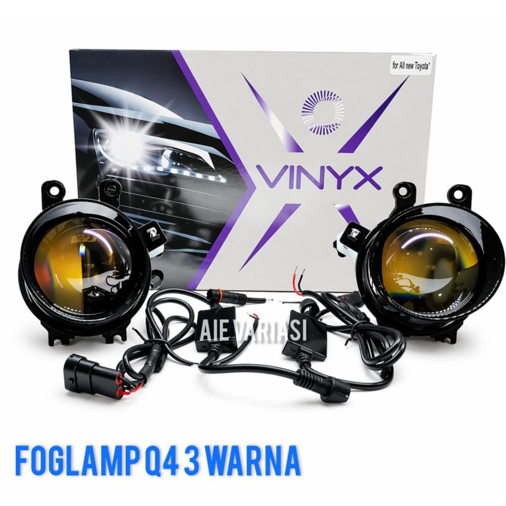 LAMPU FOGLAMP PROJECTOR BILED 3 INCH Q4 VINYX ( 3 WARNA )