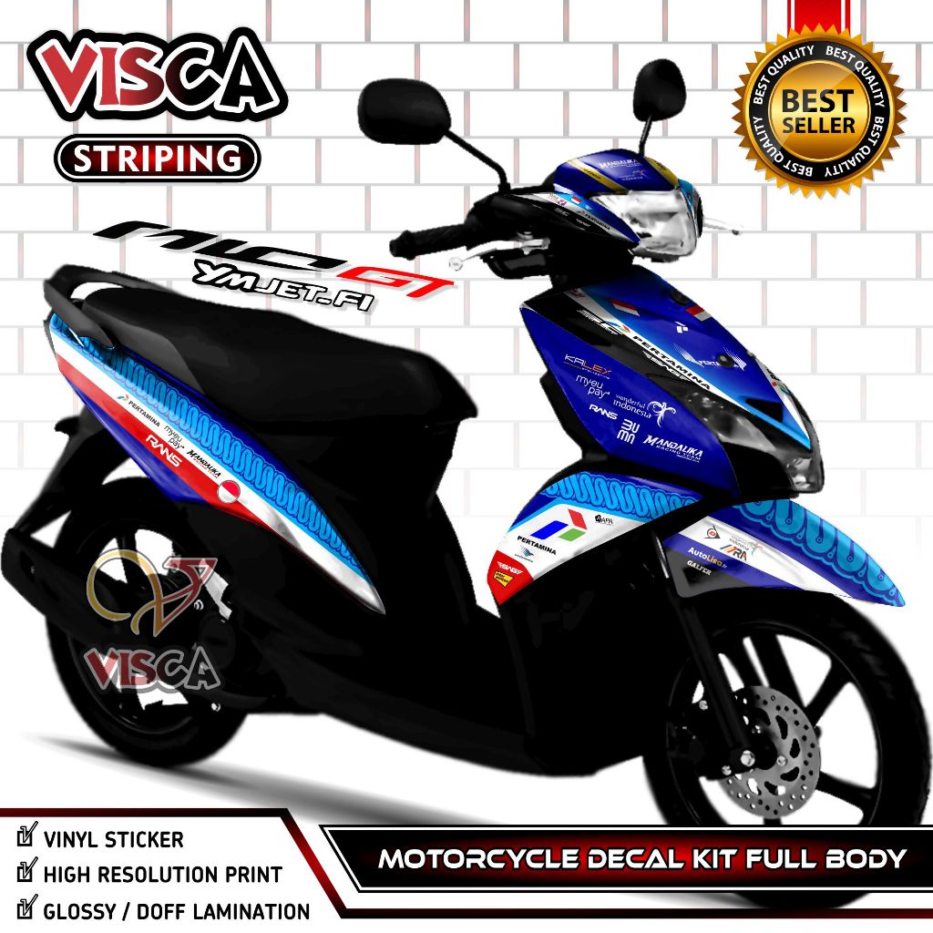 Decal Mio GT Full Body - Stiker Mio GT Variasi Full Body - Striping Mio GT Variasi - Decal Hologram 