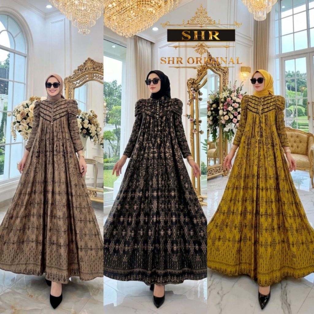 SHR ORIGINAL GAMIS SATIN SUTRA SWAROSKI
