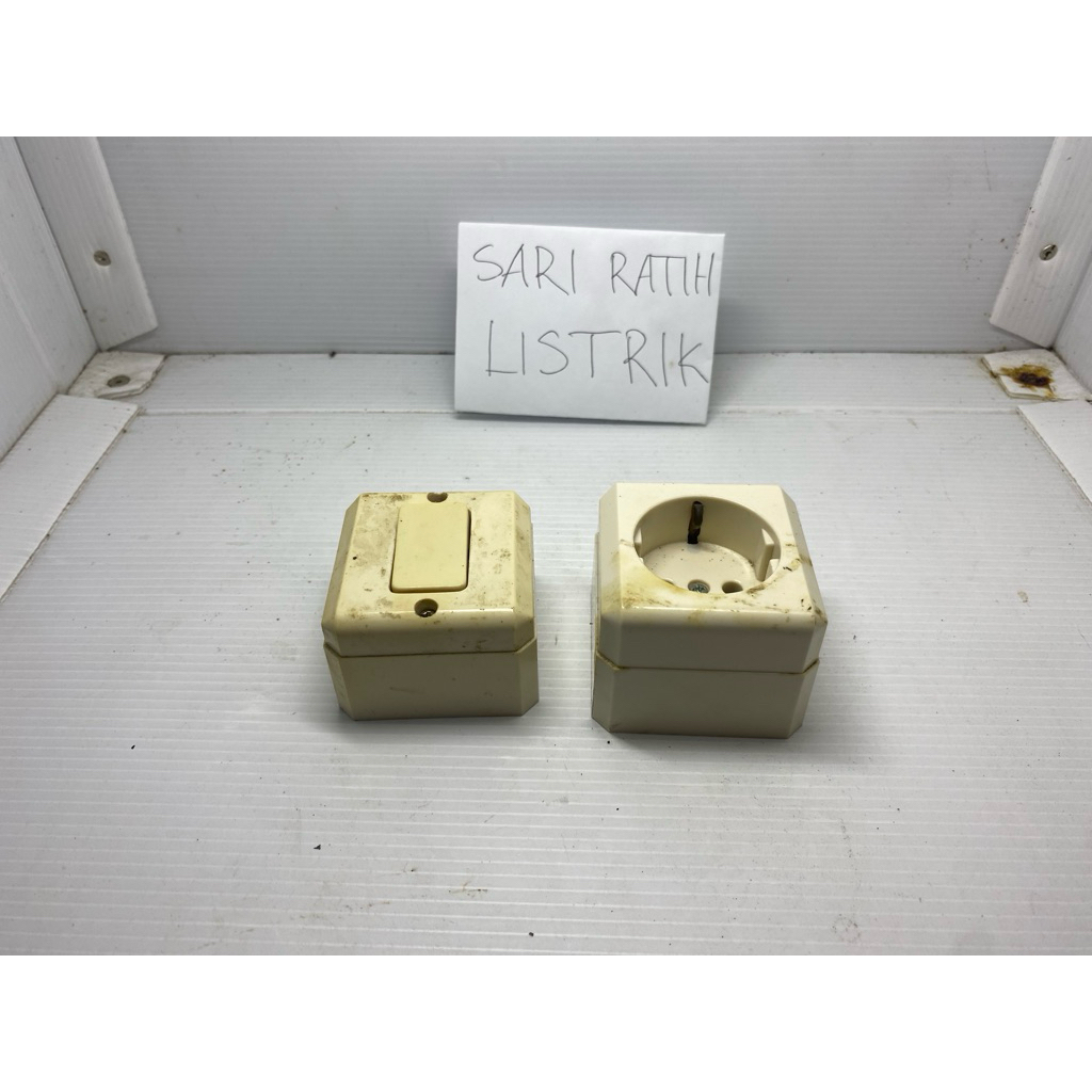 Broco Paket Saklar & Stop Kontak Tempel Dinding Murah Stok Lama