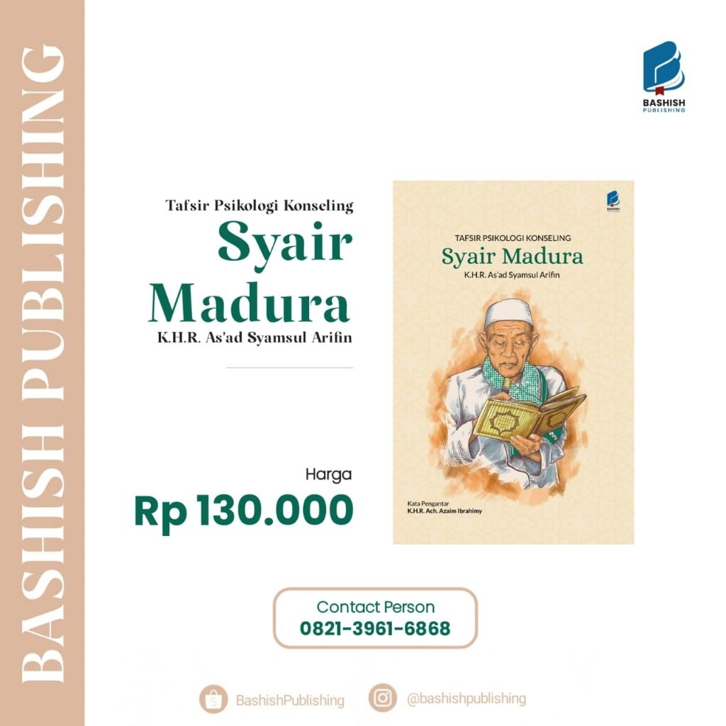 Buku Tafsir Psikologi Konseling Syair Madura KHR. As'ad Syamsul Arifin || Tulisan Syamsul Arifin